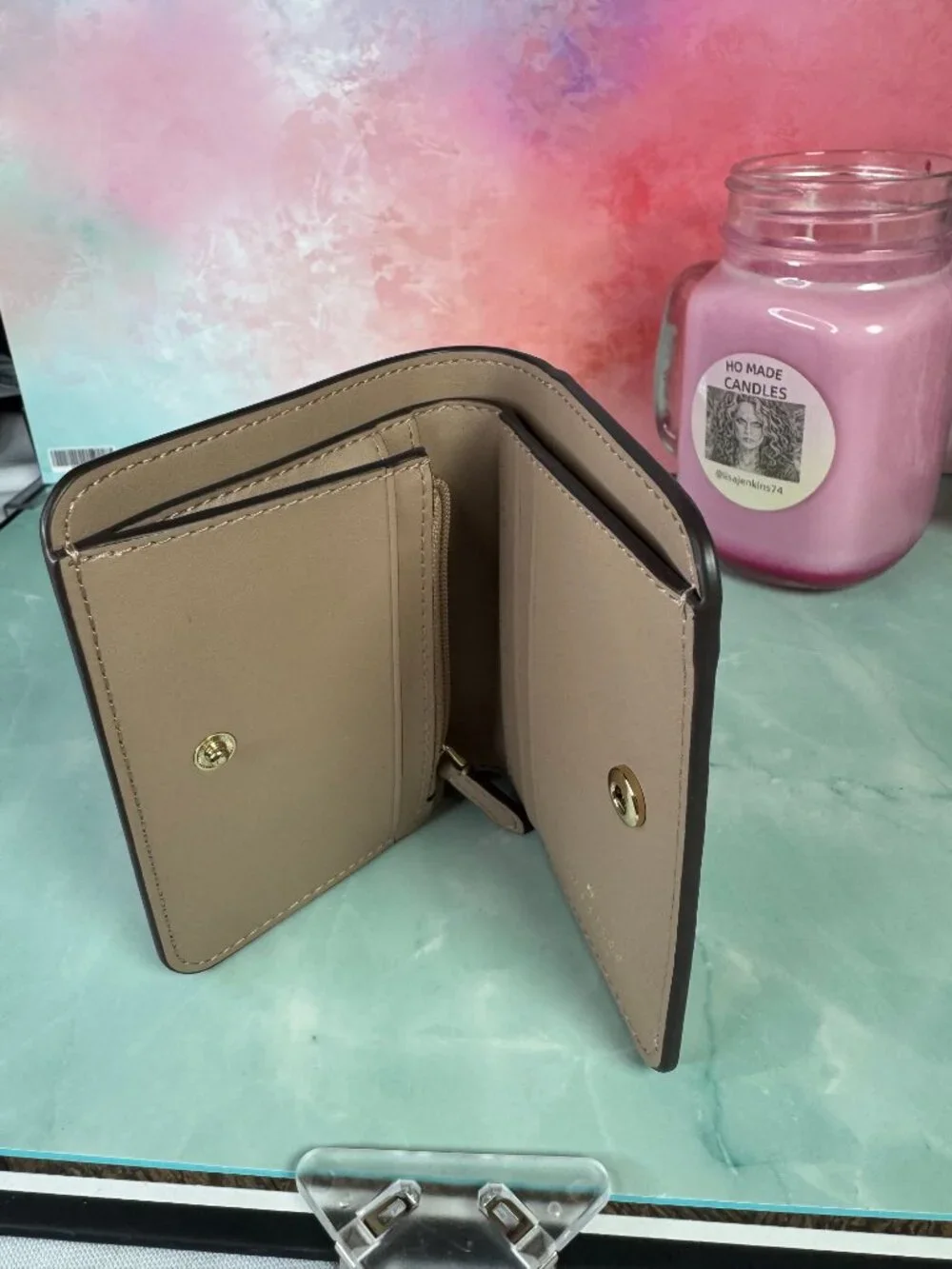 ★ Kate Spade New York White Bifold Wallet Card Case Coin Purse